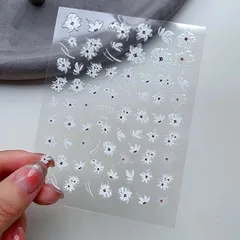 Sticker hình dán hoa lụa 3D mẫu mới nhất trang trí móng siêu đẹp HOT