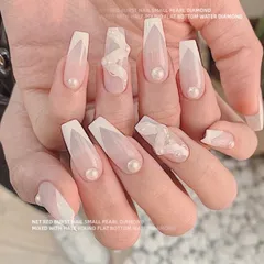 Ngọc nửa khay dài mix đủ size trang trí Nail siêu đẹp khay 1440v