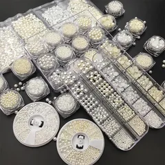 Ngọc nửa khay dài mix đủ size trang trí Nail siêu đẹp khay 1440v