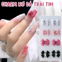 Set set nơ đá đính móng mẫu mới siêu đẹp