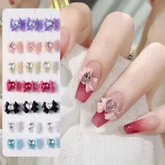 Set set nơ đá đính móng mẫu mới siêu đẹp