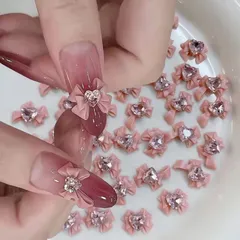 Set set nơ đá đính móng mẫu mới siêu đẹp