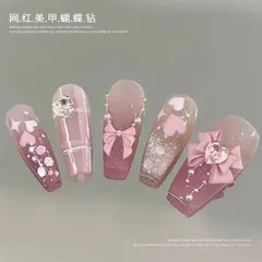 Set set nơ đá đính móng mẫu mới siêu đẹp