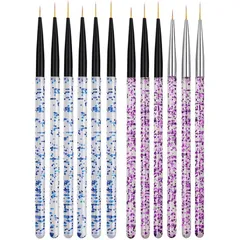 Set 3 cọ nét cán nhũ siêu mảnh vẽ trang trí móng TU NAIL