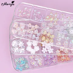 Khay cham nơ mix nhiều mẫu đính móng làm nailbox siêu đẹp