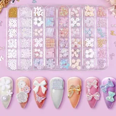 Khay cham nơ mix nhiều mẫu đính móng làm nailbox siêu đẹp