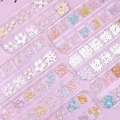 Khay cham nơ mix nhiều mẫu đính móng làm nailbox siêu đẹp