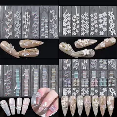 Khay cham nơ mix nhiều mẫu đính móng làm nailbox siêu đẹp