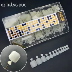 Móng úp chân HSM phom ngắn nhám sẵn hàng chuẩn phom mỏng dẻo hộp 500 móng ( CHÍNH HÃNG )