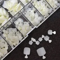 Móng úp chân HSM phom ngắn nhám sẵn hàng chuẩn phom mỏng dẻo hộp 500 móng ( CHÍNH HÃNG )