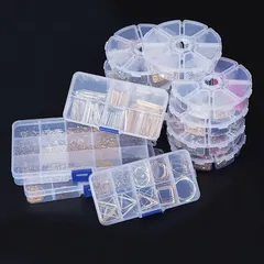 Hộp khay nhựa đựng cọ giấy lau gel cham đá móng giả đủ mẫu tiện ích ngành nail