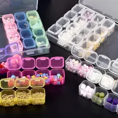 Hộp khay nhựa đựng cọ giấy lau gel cham đá móng giả đủ mẫu tiện ích ngành nail