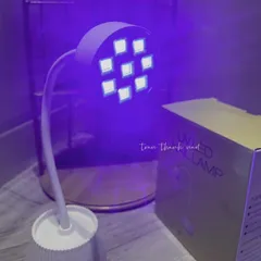 Đèn hơ nail tích điện xoay 360 độ cảm ứng tự động bóng uv led to hơ siêu nhanh tiện ích ngành nail