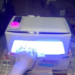 Máy hơ gel tích điện OSANUV J80 công suất cao 380w 48 bóng LED/UV khoang to pin khoẻ có đệm kê tay da PU CHÍNH HÃNG