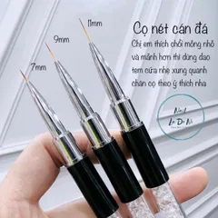 Cọ nét cán đá siêu mảnh chuyên dụng vẽ móng đủ size 7-9-11mm