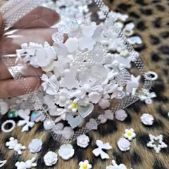 Set 50 cham hoa hồng mix nhiều mẫu đính móng cực xinh