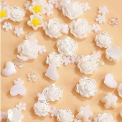 Set 50 cham hoa hồng mix nhiều mẫu đính móng cực xinh