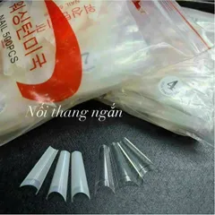 Móng típ nối tre Hàn đủ phom đắp gel bột móng siêu mỏng dẻo ôm phom bịch 500 móng