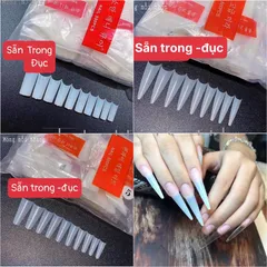 Móng típ nối tre Hàn đủ phom đắp gel bột móng siêu mỏng dẻo ôm phom bịch 500 móng