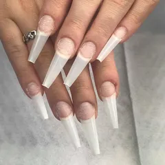 Móng típ nối tre Hàn đủ phom đắp gel bột móng siêu mỏng dẻo ôm phom bịch 500 móng
