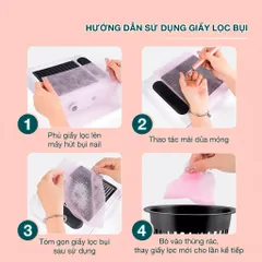 Set 100 giấy lọc máy hút bụi nail dành cho tất cả dòng máy hút bụi móng tay chuyên dụng [ loại giấy xịn ] TÚ ANH NAIL