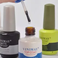 Bộ Base Top Vinimay Chính Hãng - Sơn Liên Kết Bóng Chống Trầy Xước Giúp Bộ Móng Siêu Bền Bóng Chai 15ML
