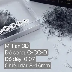 Khay 1000 mi phan 3D đủ size mềm mảnh chân keo nhỏ bắt keo dày 0,07mm nối mi siêu tự nhiên