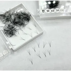 Khay 1000 mi phan 3D đủ size mềm mảnh chân keo nhỏ bắt keo dày 0,07mm nối mi siêu tự nhiên