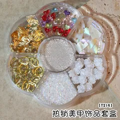Cham đủ mẫu khay hoa tròn trang trí móng mix nhiều mẫu siêu đẹp