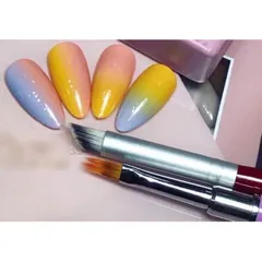 Cọ dẹt cọ xước chải ombre cán đá cao cấp chuẩn lông xịn chuyên dụng ngành nail