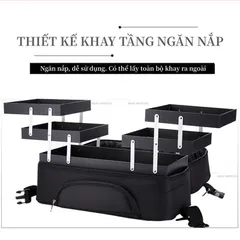 Cốp vải 3 tầng khoang siêu to đựng đồ Nail Mi Spa chất liệu chống nước thiết kế sang xịn