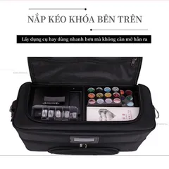 Cốp vải 3 tầng khoang siêu to đựng đồ Nail Mi Spa chất liệu chống nước thiết kế sang xịn