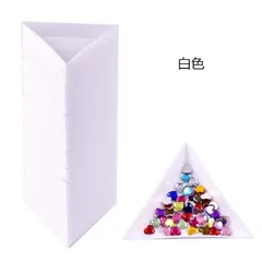 Set 5C khay nhựa tam giác đựng cham đá chụp hình nail đa năng