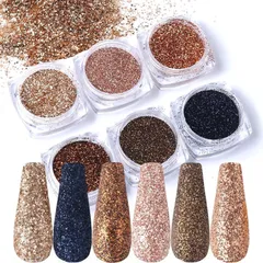 Set nhũ rắc khổng tước 6 màu siêu sáng đẹp trang trí tạo kiểu nail siêu Hot