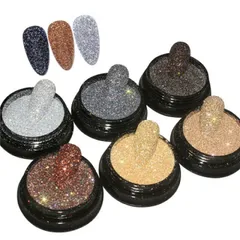 Set nhũ rắc khổng tước 6 màu siêu sáng đẹp trang trí tạo kiểu nail siêu Hot