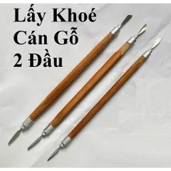 ( Giá sỉ ) Set 10 cây lấy khoé gỗ 2 đầu - Dụng cụ lấy khoé chân Nail thép không gỉ chuẩn Loại 1 lưỡi mảnh siêu bền