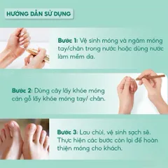 ( Giá sỉ ) Set 10 cây lấy khoé gỗ 2 đầu - Dụng cụ lấy khoé chân Nail thép không gỉ chuẩn Loại 1 lưỡi mảnh siêu bền
