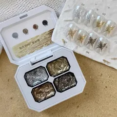 Khay gel nhũ 4 ngăn cao cấp siêu sáng sơn vẽ móng tay mẫu mới HOT