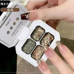 Khay gel nhũ 4 ngăn cao cấp siêu sáng sơn vẽ móng tay mẫu mới HOT