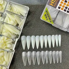 ( CHÍNH HÃNG ) Móng úp HSM đủ phom nhám sẵn chuẩn xịn hộp 500 móng chuyên dụng loại mỏng dẻo ôm phom siêu bền