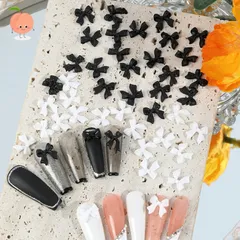 Cham nơ bột mix đủ mẫu đính trang trí móng siêu xinh