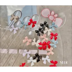 Cham nơ bột mix đủ mẫu đính trang trí móng siêu xinh