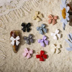 Cham nơ bột mix đủ mẫu đính trang trí móng siêu xinh