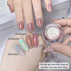 Bột tráng gương tạo kiểu nail tráng gương siêu sáng đủ màu HOT