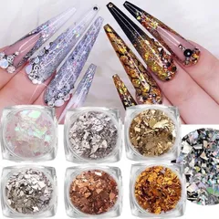 Giấy nhũ vàng bạc khổng tước xà cừ design móng đủ mẫu cần thiết ngành nail