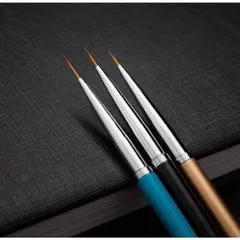 Set cọ nét 3 màu vẽ móng đủ size siêu mảnh vẽ móng