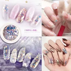 Set nhũ vảy cá 12 ngăn siêu sáng trang trí móng siêu đẹp