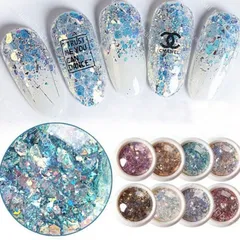 Set nhũ vảy cá 12 ngăn siêu sáng trang trí móng siêu đẹp