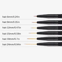 Cọ râu cọ nét dài siêu mảnh kẻ vẽ nail chuyên dụng đủ size cần thiết