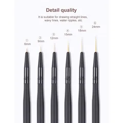Cọ râu cọ nét dài siêu mảnh kẻ vẽ nail chuyên dụng đủ size cần thiết